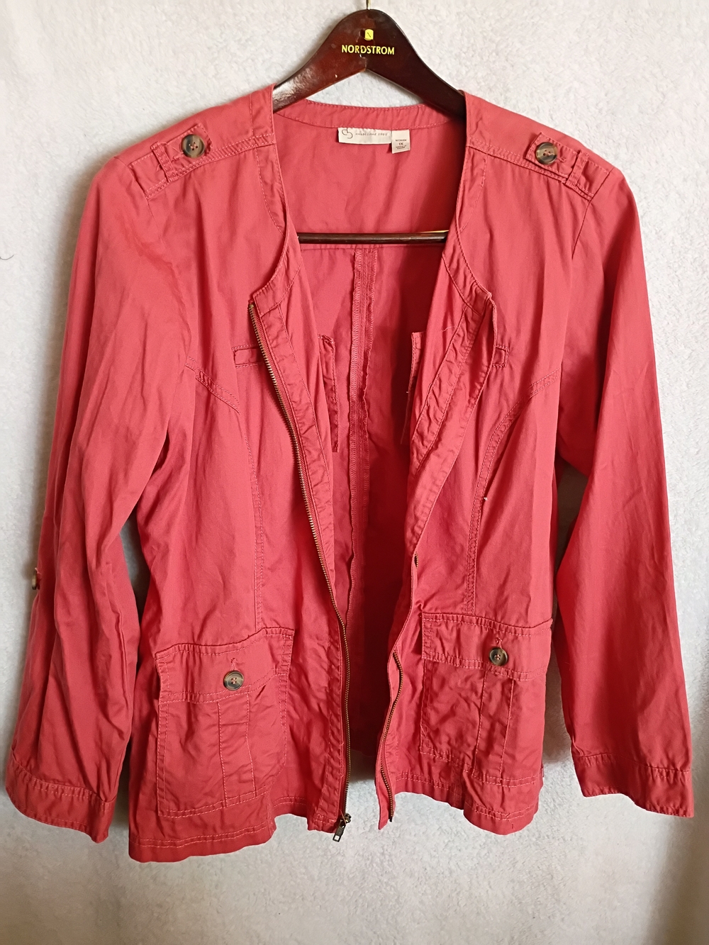 Cj Banks Lightweight Coral Utility Jacket - Women